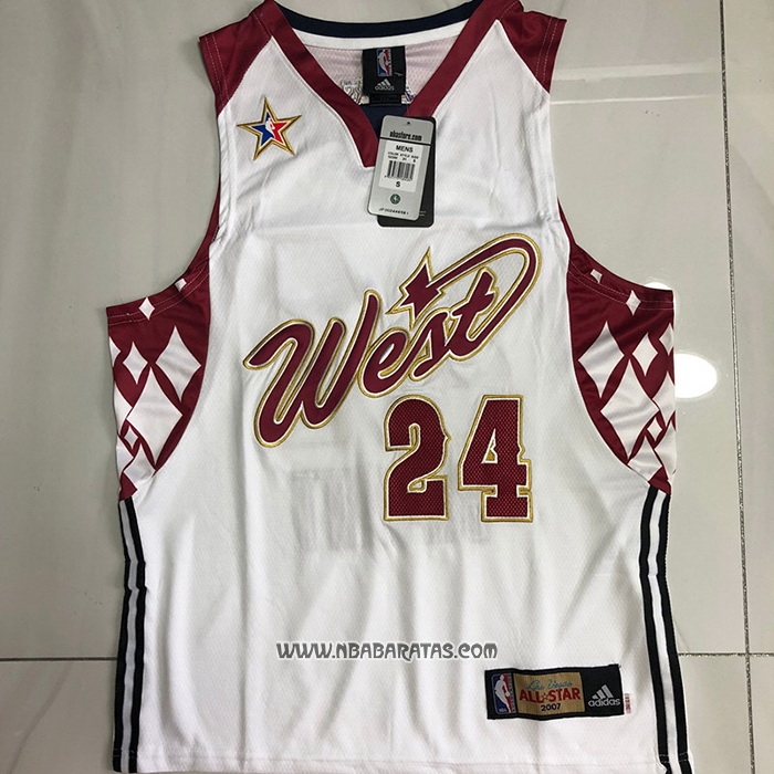 Camiseta All Star 2007 Los Angeles Lakers Kobe Bryant #24 Blanco